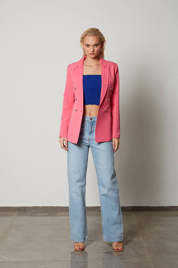 Blazer with Golden Buttons