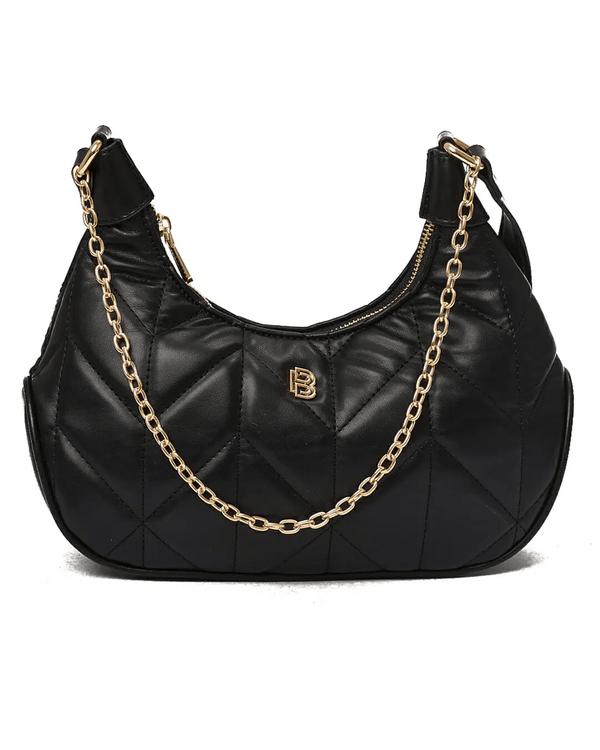 Parallelogram Shaped Shoulder Bag with Chain Strap