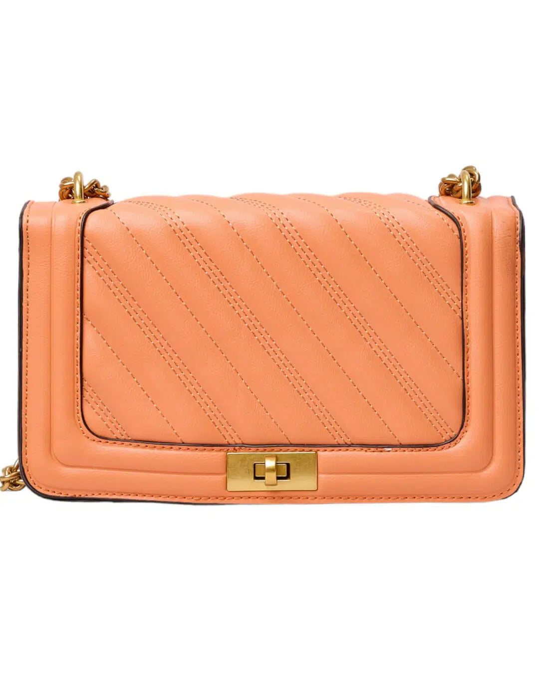 Gold Chain Elegant Square Leather Bag