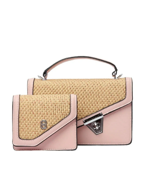 Dual-Textured Surface Lady Bag with Handle
