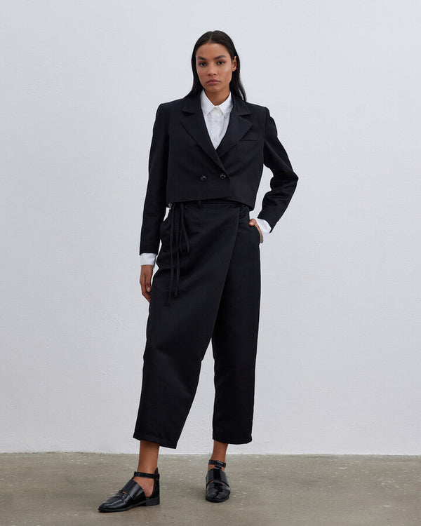 Black Fold Trousers